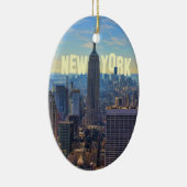 Het Empire State Building van de Horizon NYC, Keramisch Ornament (Rechts)