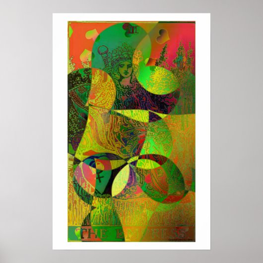 Het Empress Tarot Kaart Psychedelic Poster (Voorkant)