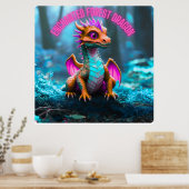Het Enchanted Forest Dragon Poster (Keuken)