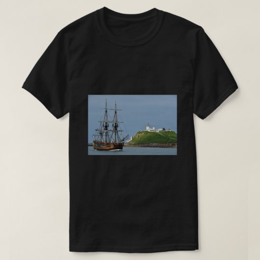 HET ENDEAVOR REPLICA SAILS SCHIP T-SHIRT (Design voorkant)