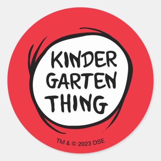 Het ene ding twee - Kleuterschool ding Ronde Sticker (Voorkant)