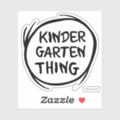 Het ene ding twee - Kleuterschool ding Sticker (Vel)