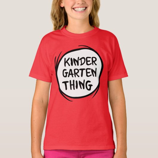 Het ene ding twee - Kleuterschool ding T-shirt (Voorkant)