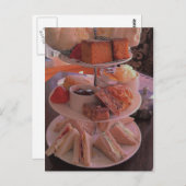 Het Engelse Briefkaart van de Thee van de Middag (Voorkant / Achterkant)