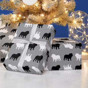 Het Engelse Patroon van de Silhouetten van de Cadeaupapier