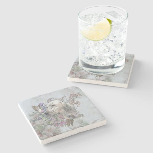 Het Engelstalige portret , kunst Stenen Onderzetter (Zijkant)