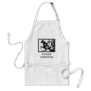 Het "English Bulldog"-Collectie Standaard Schort
