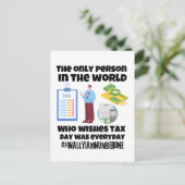 Het enige dat belastingdag wenst, was alledag briefkaart (Staand voorkant)