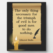 Het enige dat nodig is voor de triomf van het kwaa fotoplaat (Voorkant)