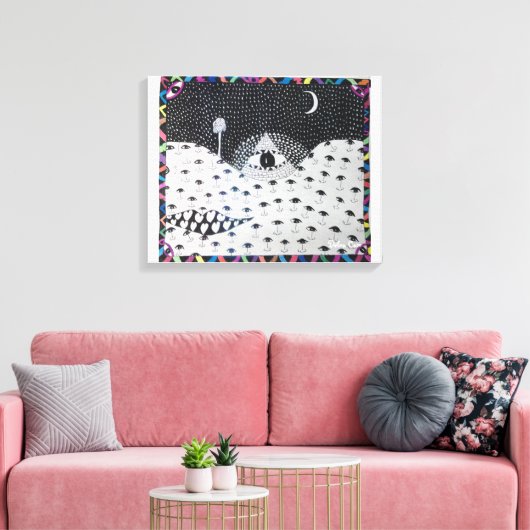 Het enige dat ogen ziet canvas afdruk (Insitu (Woonkamer))