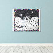 Het enige dat ogen ziet canvas afdruk (Insitu (Houten vloer))