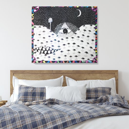 Het enige dat ogen ziet canvas afdruk (Insitu (Slaapkamer))