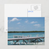 Het enige dat ontbreekt is jou. briefkaart (Voorkant / Achterkant)