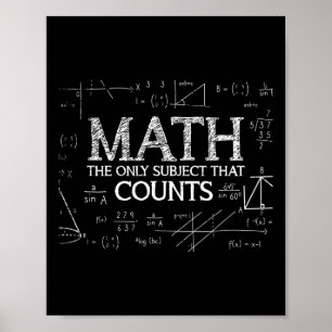 Het enige onderwerp dat de Wiskunde van de nerd va Poster