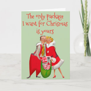 Het enige pakket dat ik voor Kerstmis wil is het j Feestdagen Kaart