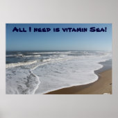 Het enige wat ik nodig heb is Vitamine Zee! Poster (Voorkant)