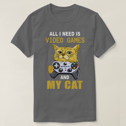 Het enige wat ik nodig heb zijn videogames en mijn t-shirt (Design voorkant)