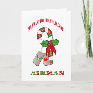 Het enige wat ik wil voor de kerst is mijn Airman Feestdagen Kaart