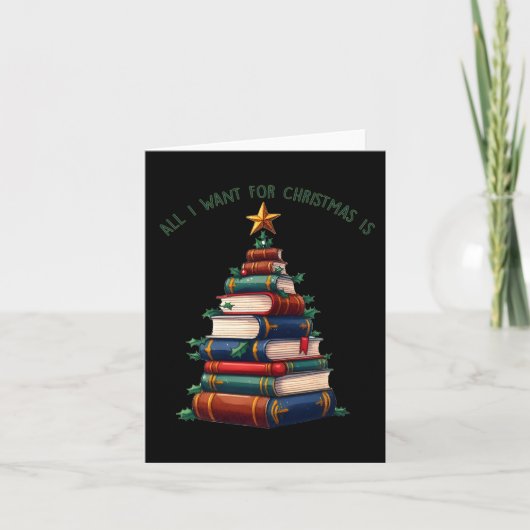 Het enige wat ik wil voor kerstboeken is een kerst kaart (Voorkant)