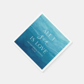 Het enige wat ik Zee is Love Ocean Beach Zee Vrijg Servet (Hoek)