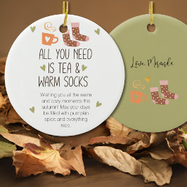 Het enige wat je nodig hebt is de herfst met een a keramisch ornament