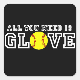 Het enige wat je nodig hebt is Glove! Vierkante Sticker