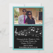 Het enige wat je nodig hebt is Love Music Cat Wedd Kaart (Achterkant)