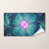Het Enigma Bloom, een Aqua-Violet Fractal Flower Bad Handdoek (Handdoek)