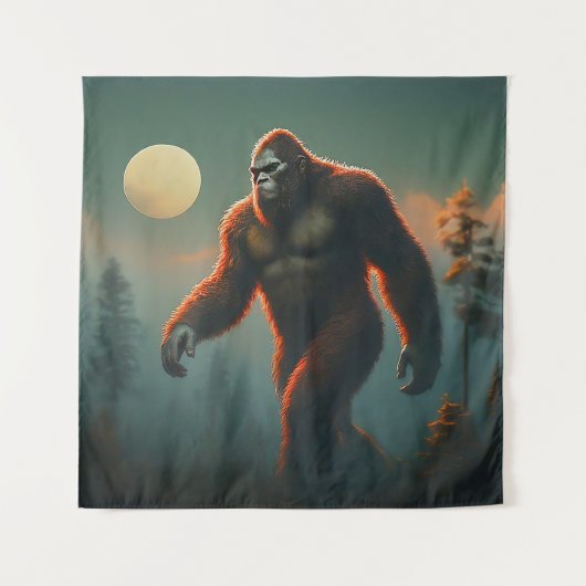 Het Enigma van het Bos: Bigfoot Wandkleed (Voorkant)