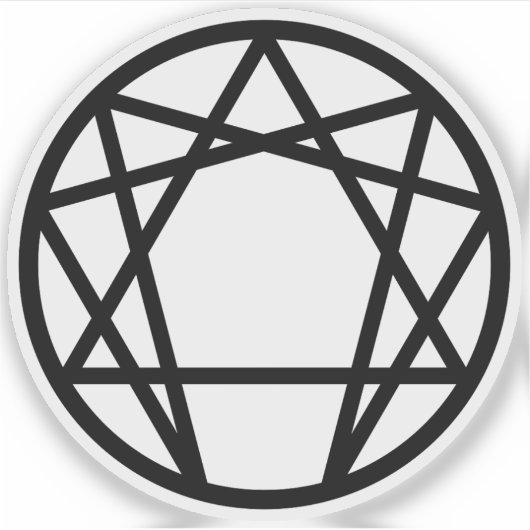 Het enneagram (zwart) sticker (Voorkant)