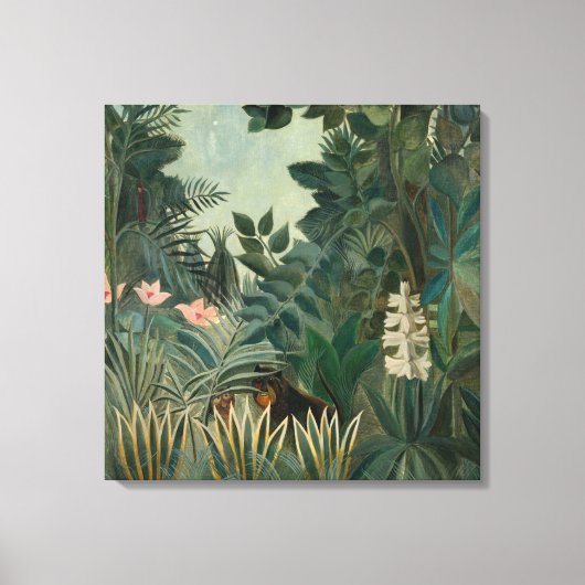 Het Equatoriaal Oerwoud | Henri Rousseau Canvas Afdruk (Voorkant)