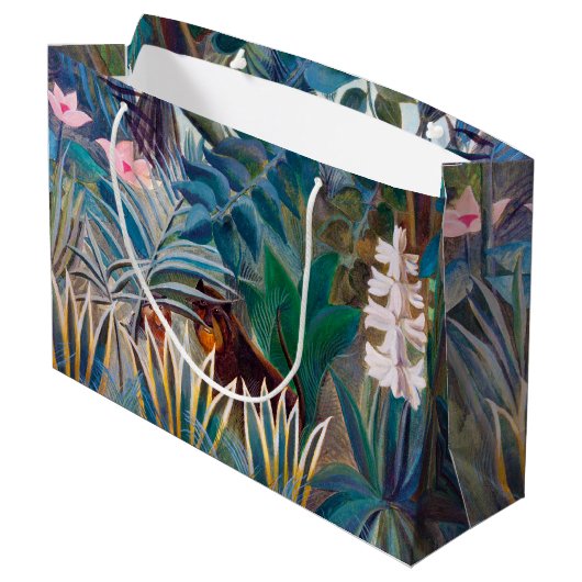 Het Equatoriaal Oerwoud, Rousseau Large Gift Bag Groot Cadeauzakje (Achterkant Gekanteld)