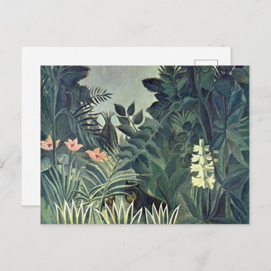 Het Equatoriaal Oerwoud van Henri Rousseau Briefkaart (Voorkant / Achterkant)
