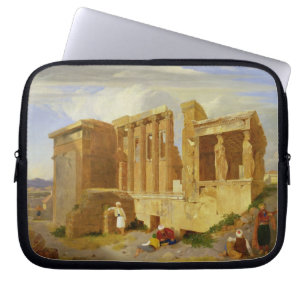 Het Erechtheum in Athene, met figuren in de voorst Laptop Sleeve