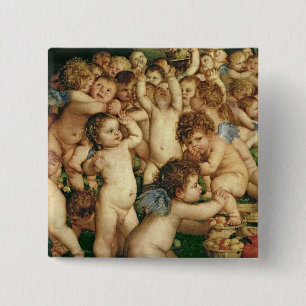 Het Ergerschap Venus, 1519 Vierkante Button 5,1 Cm