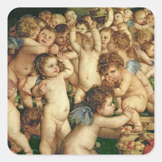 Het Ergerschap Venus, 1519 Vierkante Sticker (Voorkant)