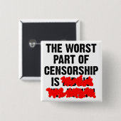 Het ergste deel van de censuur Funny Button Badge (Voorkant /achterkant)