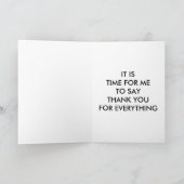 HET ERKENNEN VAN "U"& **DANKEN U** TE FEESTDAGEN KAART (Binnen)