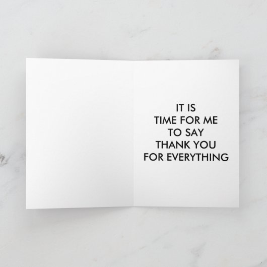 HET ERKENNEN VAN "U"& **DANKEN U** TE FEESTDAGEN KAART (Binnen)