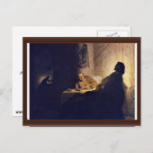 Het eten bij Emmaus. Door Rembrandt Van Rijn Briefkaart (Voorkant / Achterkant)