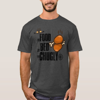 het eten het bed vrienden t-shirt