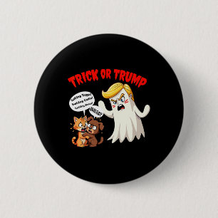 Het eten van de honden truc of Trump Funny Trump 2 Ronde Button 5,7 Cm
