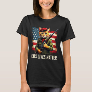 Het eten van katten Levens Probleem Grappig Donald T-shirt