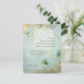 Het eten van peacock-feesten kaart (Staand voorkant)