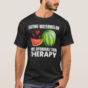 Het eten van watermeloentherapie is grappig waterm t-shirt