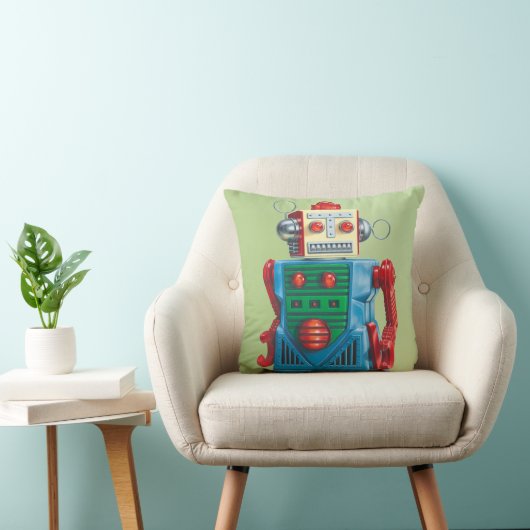 Het "Eternal Optimist" Robot-Sierkussen Kussen (Stoel)