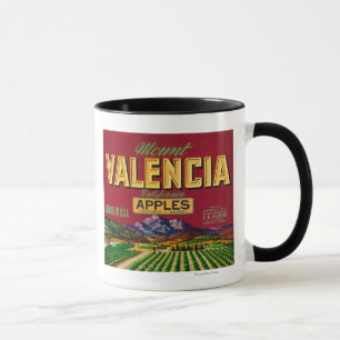 Het etiket Valencia Apple - Watsonville, CA Mok