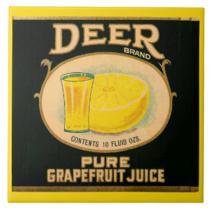het etiket van de Grapefruit juice van het Merk Tegeltje