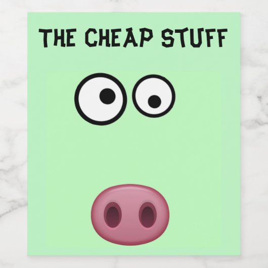 Het etiket van de wijn van de kaasstaart (Enkel label)