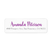 Het Etiket van het Adres van de Paarse Terugkeer m (Voorkant)